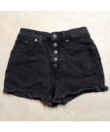 Madewell High-Rise Black Stretch Denim Button Cutoff Shorts (G5167) - Si... - $287.82 MXN