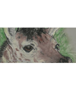 Giraffe Art Pastel Drawing Solomon - £42.36 GBP