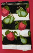 APPLE PEAR KITCHEN SET 4-pc Towels Pot Holders Fruit Apples Pears Green Red NEW image 4