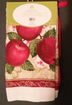 APPLE KITCHEN SET 3-pc Towel Potholder Mitt Red Country Fruit Flowers NEW image 4