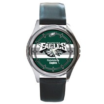 Philadelphia Eagles NFL Round Leather Men’s Wrist Watch Gift - £23.72 GBP