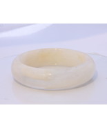 58.8 mm White Clear Quartz Peach Blush Bangle Natural Stone Bracelet 7.2... - £36.41 GBP