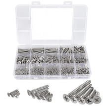 525Pcs M2-M4 Phillips Flat Head Self-Tapping Screws, 304 SS, 13 Sizes - €12,77 EUR