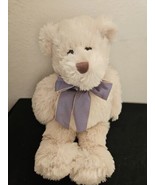 Toys R Us Animal Alley Teddy Bear Plush Stuffed Animal Ivory Cream Blue ... - £15.55 GBP