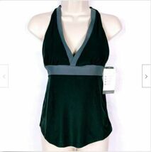 Champion Women's Racer Back Bikini Swimsuit Top Size XS Black Gray NWT - $12.47