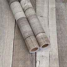 Distressed Reclaimed Wood Plank Self Adhesive Wall Paper Vinyl Roll Faux... - $34.99