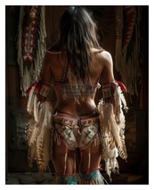 Gorgeous Young Native American Woman Behind Pov 8X10 Fantasy Photo - £6.63 GBP