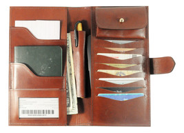 Best Travel Wallet and organizer Leather Travel Wallet Leather Passport Wallet  - £57.05 GBP