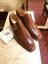 Men&#39;s Handmade leather shoes wingtips and brogue monk shoes, British Style  - £135.88 GBP+