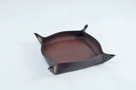 Handmade Valet Tray Leather Valet Tray Leather Tray Brown Leather Valet ... - £27.32 GBP
