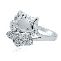 Giorno Adorabile Anello Argento Sterling Trasparente VVS1 Finto Diamanti Moda - £64.60 GBP
