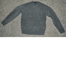 Mens Sweater Dockers Gray Lightweight Long Sleeve Crewneck Acrylic-size S - £18.60 GBP