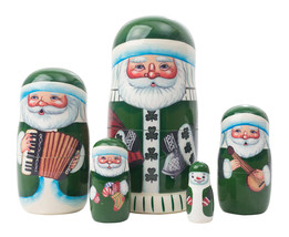 Irish Santa Nesting Doll - 5&quot; w/ 5 Pieces - £54.81 GBP