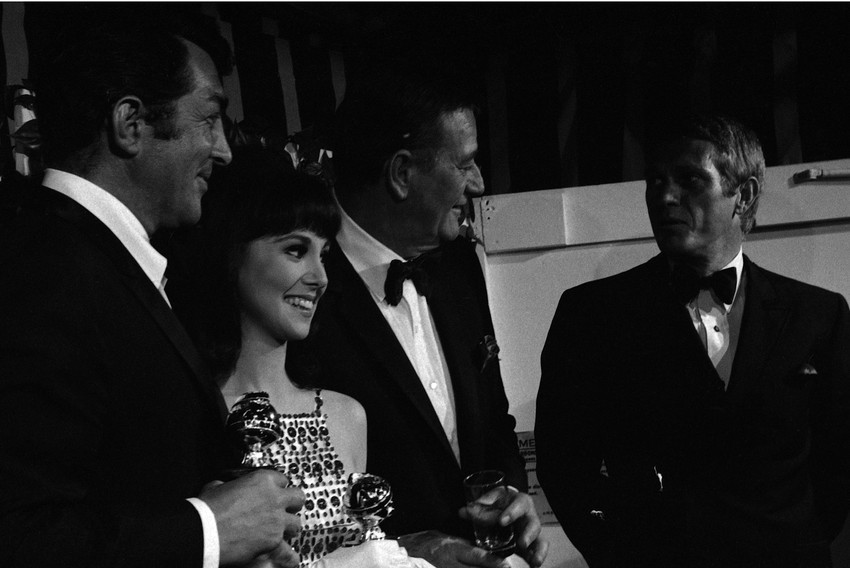 John Wayne Steve McQueen Dean Martin Marlo Thomas Awards Golden Globes 24x18 Pos - £19.13 GBP