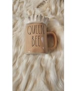 Rae Dunn Mug - Pink &quot;Queen Bee&quot; Mug With Bee in White Daisy Flower Topper - $35.53