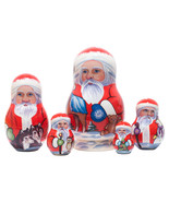 Yukon Santa Nesting Doll - 5&quot; w/ 5 Pieces - £55.95 GBP