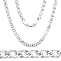 Men/Women&#39;s 4.2mm 925 Sterling Silver Double Cuban Curb Link Italy Itali... - $94.54