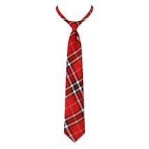 Beautifulfashionlife Unisex Pre-Tied Adjustable Tartan tie (Necktie, Red white) - £7.84 GBP