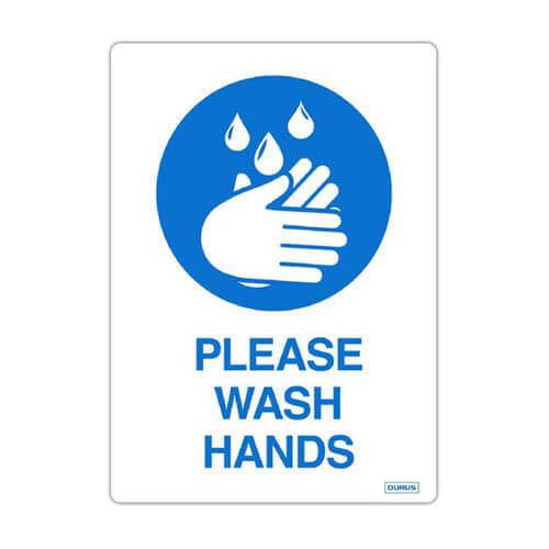 Durus Self Adhesive Decal 105x148mm (2pk) - Wash Hands - $32.69
