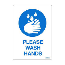 Durus Self Adhesive Decal 105x148mm (2pk) - Wash Hands - £25.15 GBP