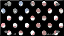 American Flag Polka Dots Novelty Mini Metal License Plate Tag - £12.01 GBP