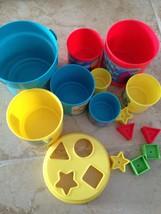 cooful 15 piece set: stackable cups and shapes learning toy beautiful co... - $24.99