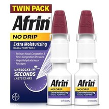 Afrin No Drip Extra Moisturizing *12/2025*Nasal Mist Twin Pack, Non-Drowsy, - €12,84 EUR