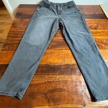 American Eagle Curvy Mom Jeans Womens Size 14 Gray Charcoal Wash High Rise - $27.72