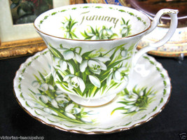 Royal Albert Fotm Snowdrop Victorian's Tea Cup And Saucer Duo  - $29.28