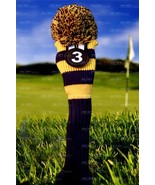 NEW BLUE YELLOW KNIT hybrid headcover # 3 Rescue UTILITY golf club Head ... - $274.65 MXN