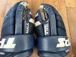 Mens TPS HGT PRO Hockey Gloves 14&quot; Maple Leafs Blue - $36.85