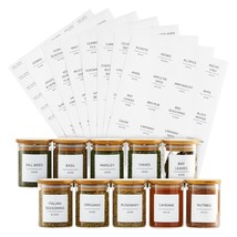 184 Spice Labels Stickers, Preprinted White Spice Jar Labels For Herbs S... - £12.96 GBP