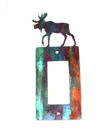 Moose Single Rocker Switch Cover Plate by Steel Images USA 6415m - £22.37 GBP