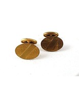 Edwardian / Deco Monogrammable Gold Tone Cufflinks 82016c - £11.98 GBP