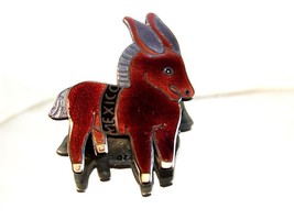 Mexican Sterling Silver Enameled Donkey / Burro Brooch by Margot  De Taxco - £366.18 GBP