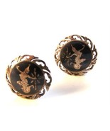 Vintage Siam Sterling Niello  Dancer Clip On Earrings - £23.17 GBP