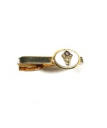Vintage Gold Tone White Fraternal Order of Elks Tie Clasp Unbranded 53016 - £13.36 GBP