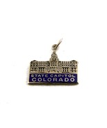 1960&#39;s State Capitol of Colorado Enameled Charm 61214 - £10.19 GBP