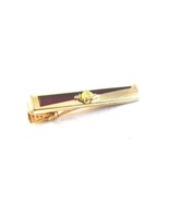 Vintage 1950&#39;s - 1960&#39;s Gold Tone &amp; Red Shriners Tie Clasp by Anson - £19.66 GBP