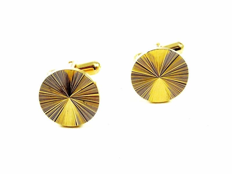Primary image for Goldtone Round Cufflinks Unmarked 100714f