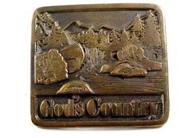1976 Gods Country Belt Buckle 6914 Signed Adezy - £58.66 GBP