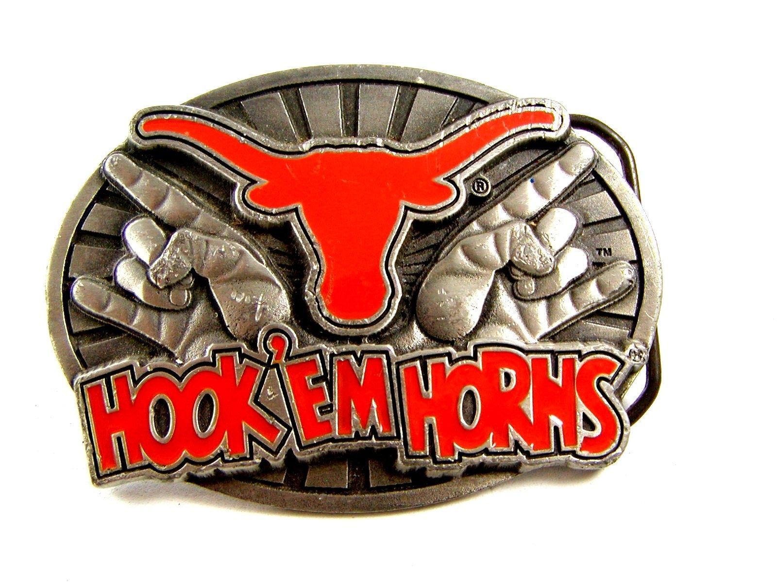 Hook 'em Horns Belt Buckle by Great American Buckle Co. 6914 - $9.99