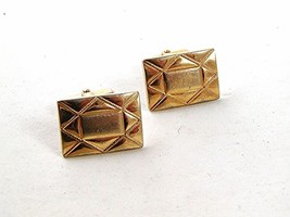 1960&#39;s Gold Tone Monogrammable Cufflinks By ANSON 93016 - £18.33 GBP