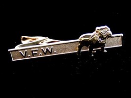 Vintage V.F.W. Silver Tone Marine Tie Clasp 90-098 - £18.33 GBP