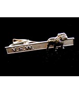 Vintage V.F.W. Silver Tone Marine Tie Clasp 90-098 - £18.37 GBP