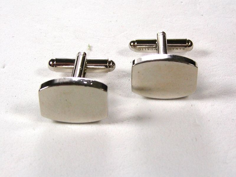 Primary image for Simple Silver Tone Cufflinks Unbranded 111615