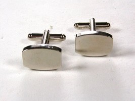 Simple Silver Tone Cufflinks Unbranded 111615 - £10.60 GBP