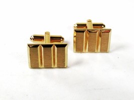 1960's Gold Tone Cufflinks By HICKOK USA 81016 - £15.17 GBP