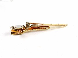 Vintage Goldtone Fly Fishing Reel Tie Clasp by ANSON 101615 - £26.05 GBP