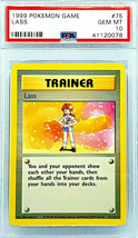  Psa 10 Pokemon Lass 75/102 Pokemon Base Set Tcg Wizards Wotc, Nintendo Trainer - £472.11 GBP
